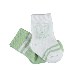 Biorganic Bear 2'li Kız Bebek Çorabı 68412 Yeşil