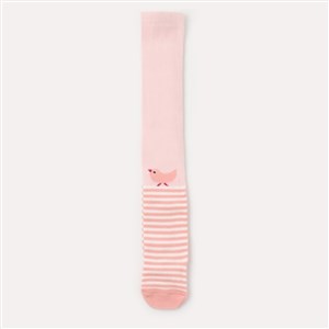 Biorganic Desenli Külotlu Çorap 68439 Pembe Kuş