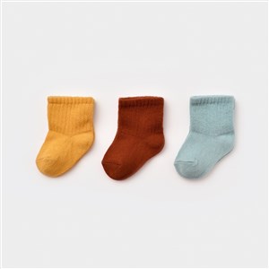Biorganic Kaymaz Basic 3'lü Bebek Çorabı 68459 Tarçın-Nil-Hardal