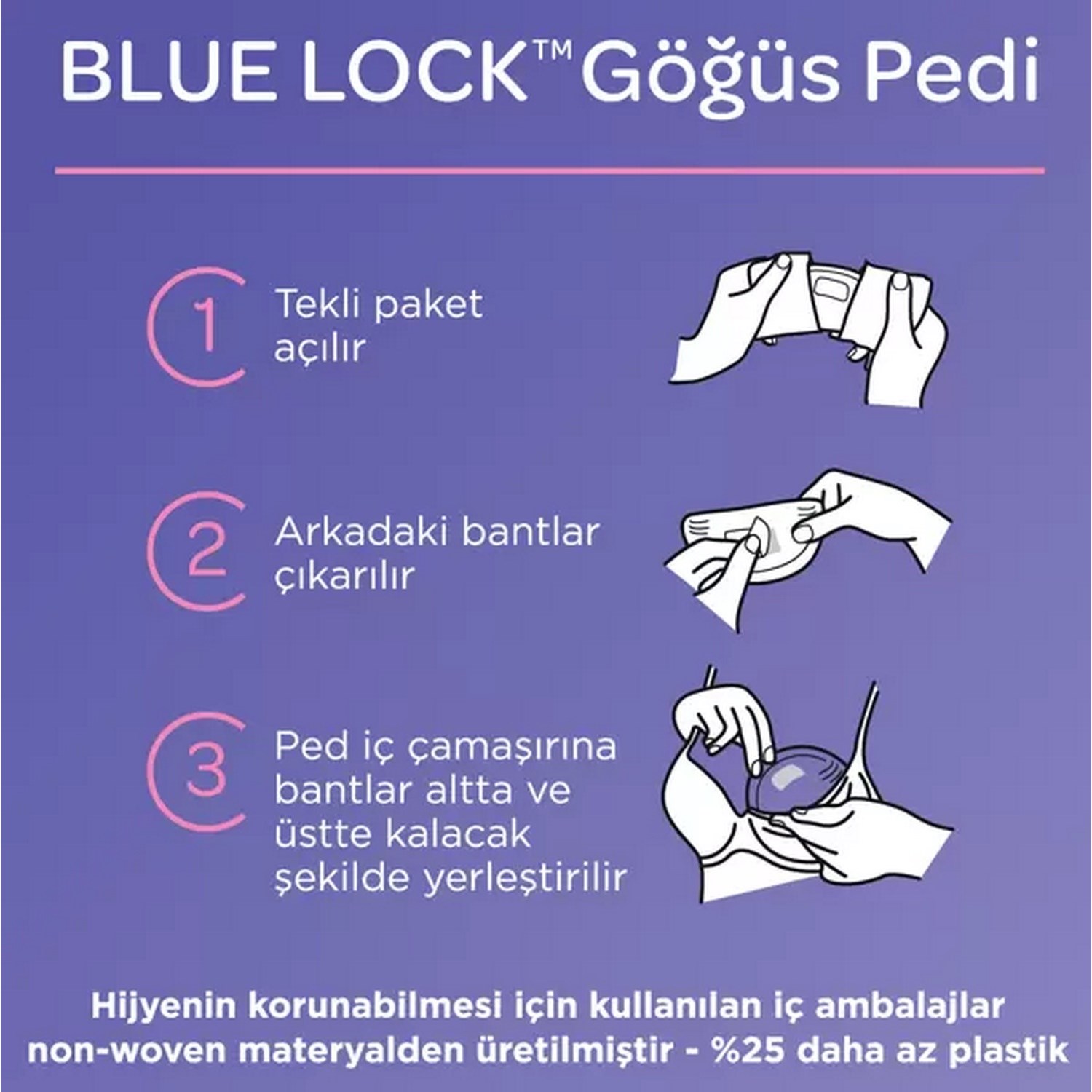 Lansinoh Blue Lock Göğüs Pedi 100 Adet 44370 