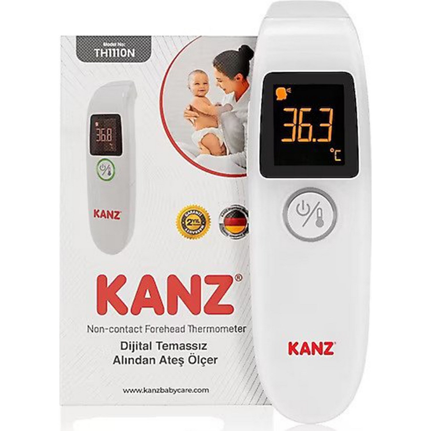 Kanz Dijital Temassız Alından Ateş Ölçer TH1110N 