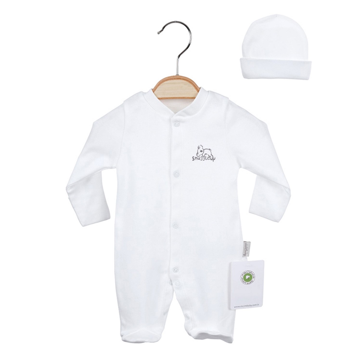 Ciccim Baby Prematüre Bebek Şapkalı Tulum 4744 Ekru