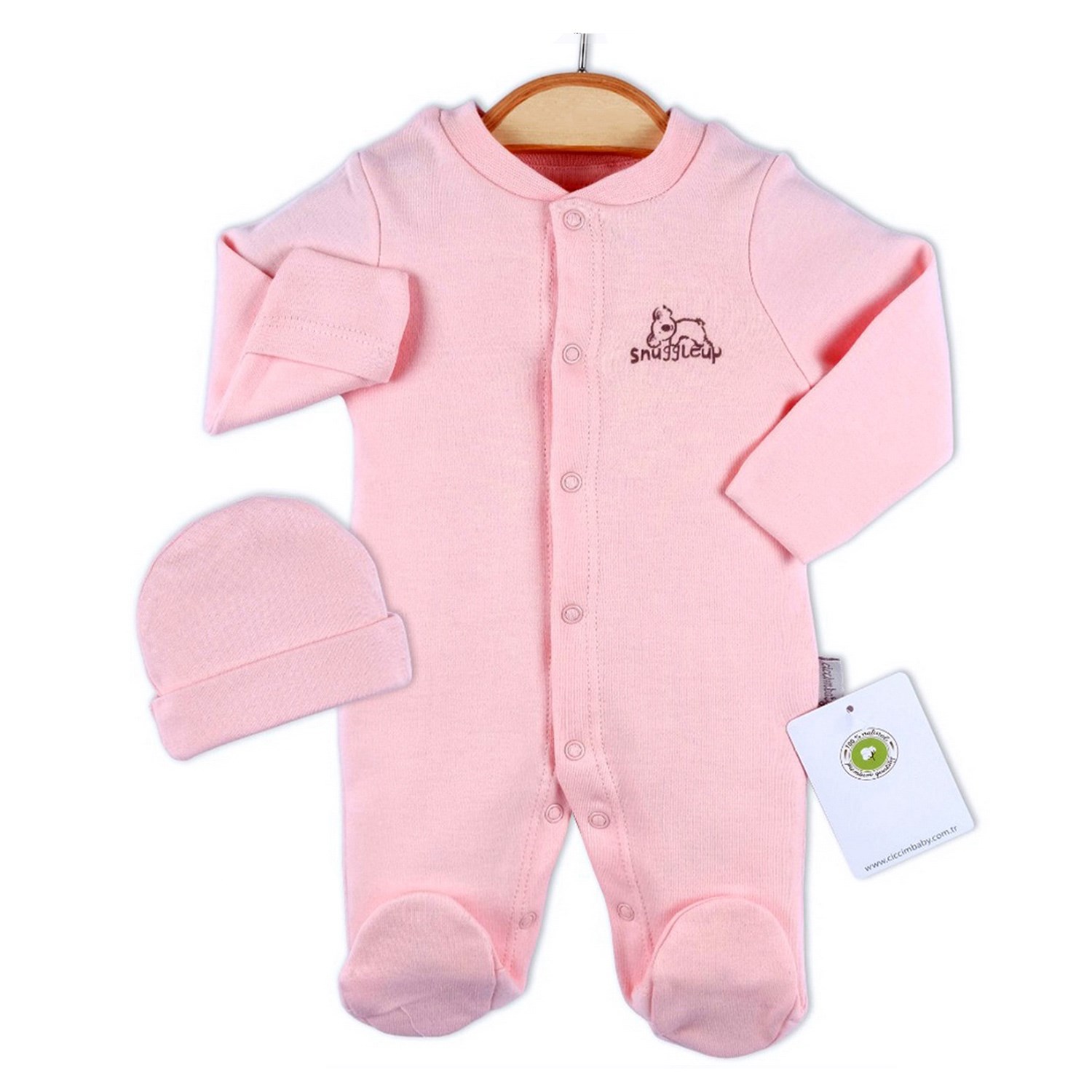 Ciccim Baby Prematüre Bebek Şapkalı Tulum 4744 Pembe