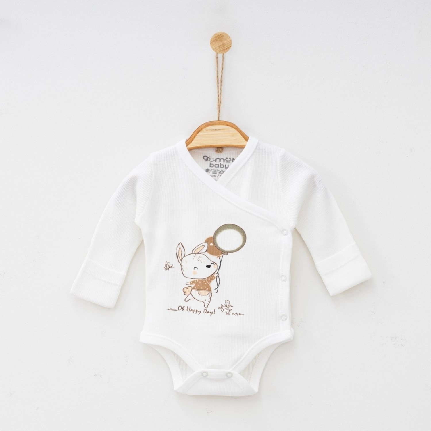 Gümüş Baby Kruvaze Kaşkorse Bebek Body A71R Krem