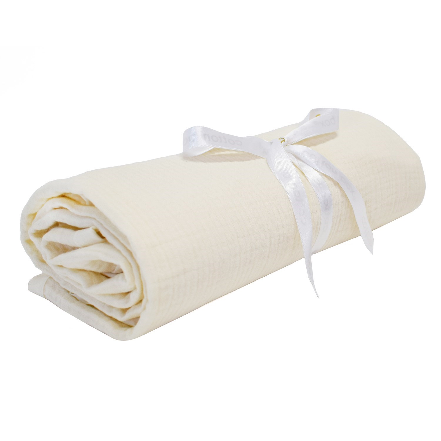 Ezh 4 Kat Müslin Bebek Battaniyesi 120x110 Cm 2Lİ Krem-Sarı