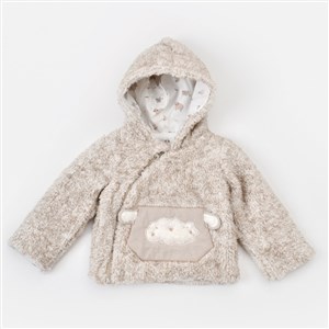 Biorganic Curly Sheep Welsoft Bebek Uzun Kollu Hırka 61435 Bej