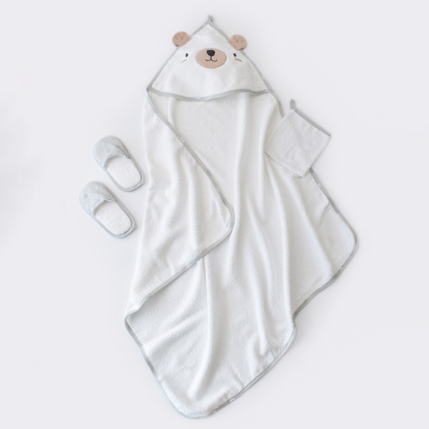 Biorganic Hug Me Bear Bebek Bornoz Seti 66348 Yeşil