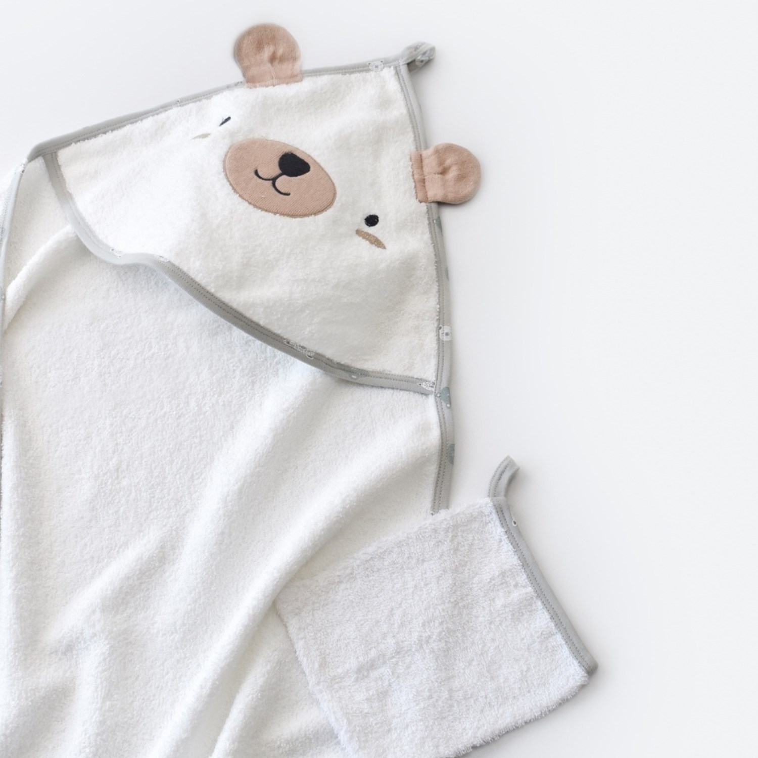Biorganic Hug Me Bear Bebek Bornoz Seti 66348 Yeşil