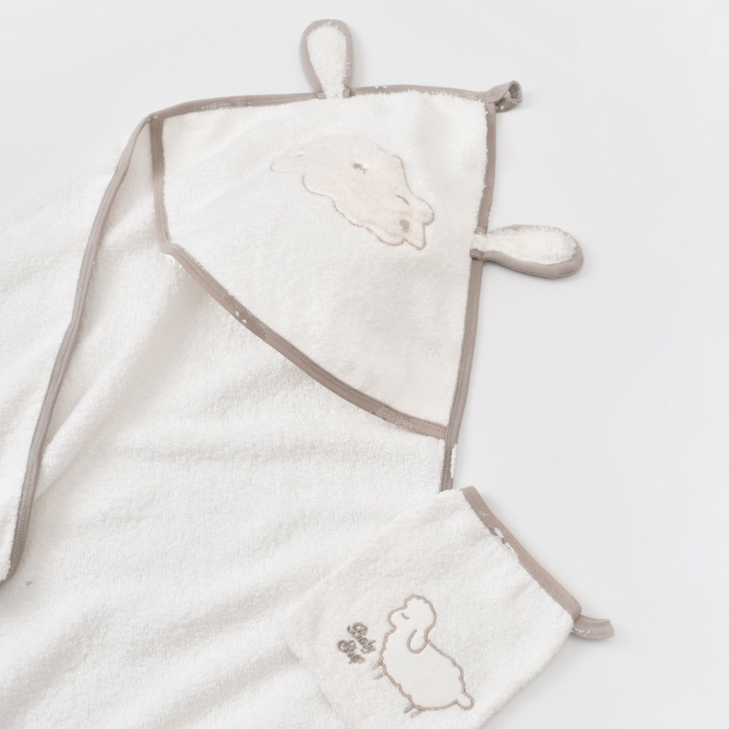 Biorganic Curly Sheep Bebek Bornoz Seti 66349 Bej