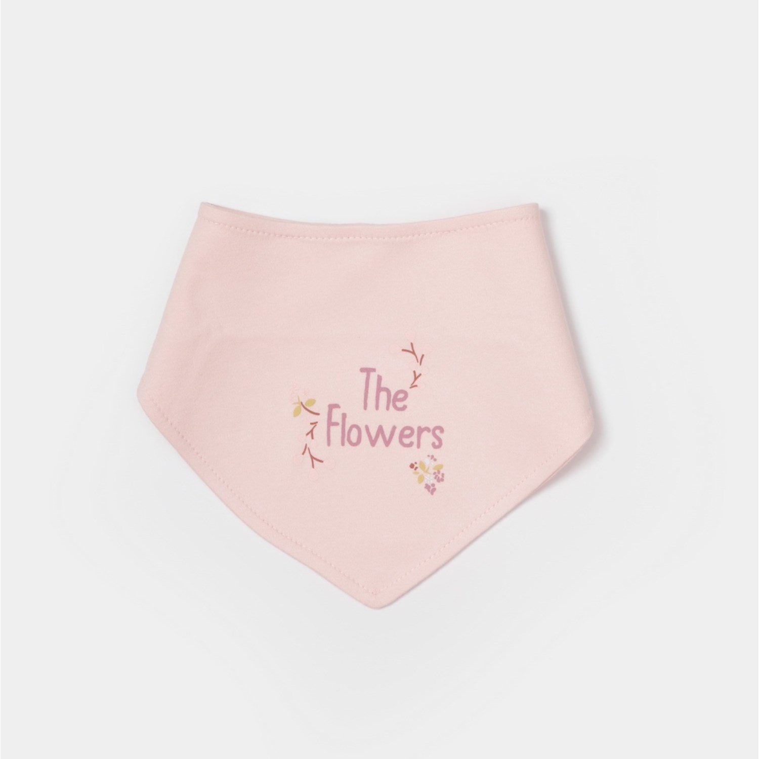 Biorganic The Flowers 2'li Bebek Fular Mama Önlüğü Ekru-Pembe