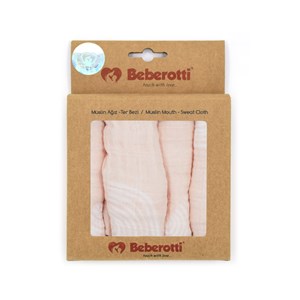Beberotti 4'lü Müslin Bebek Ağız Bezi 25x25 Cm Somon