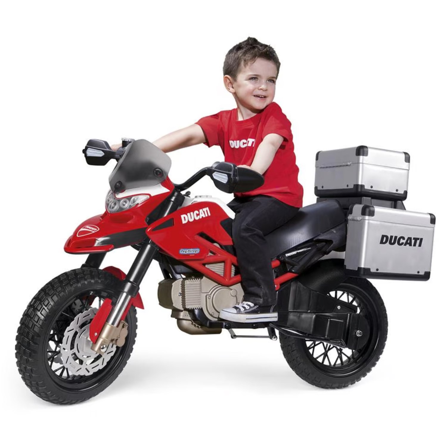 Peg Perego Ducati Enduro Akülü Motor 12V AMC0023 Kırmızı-Siyah