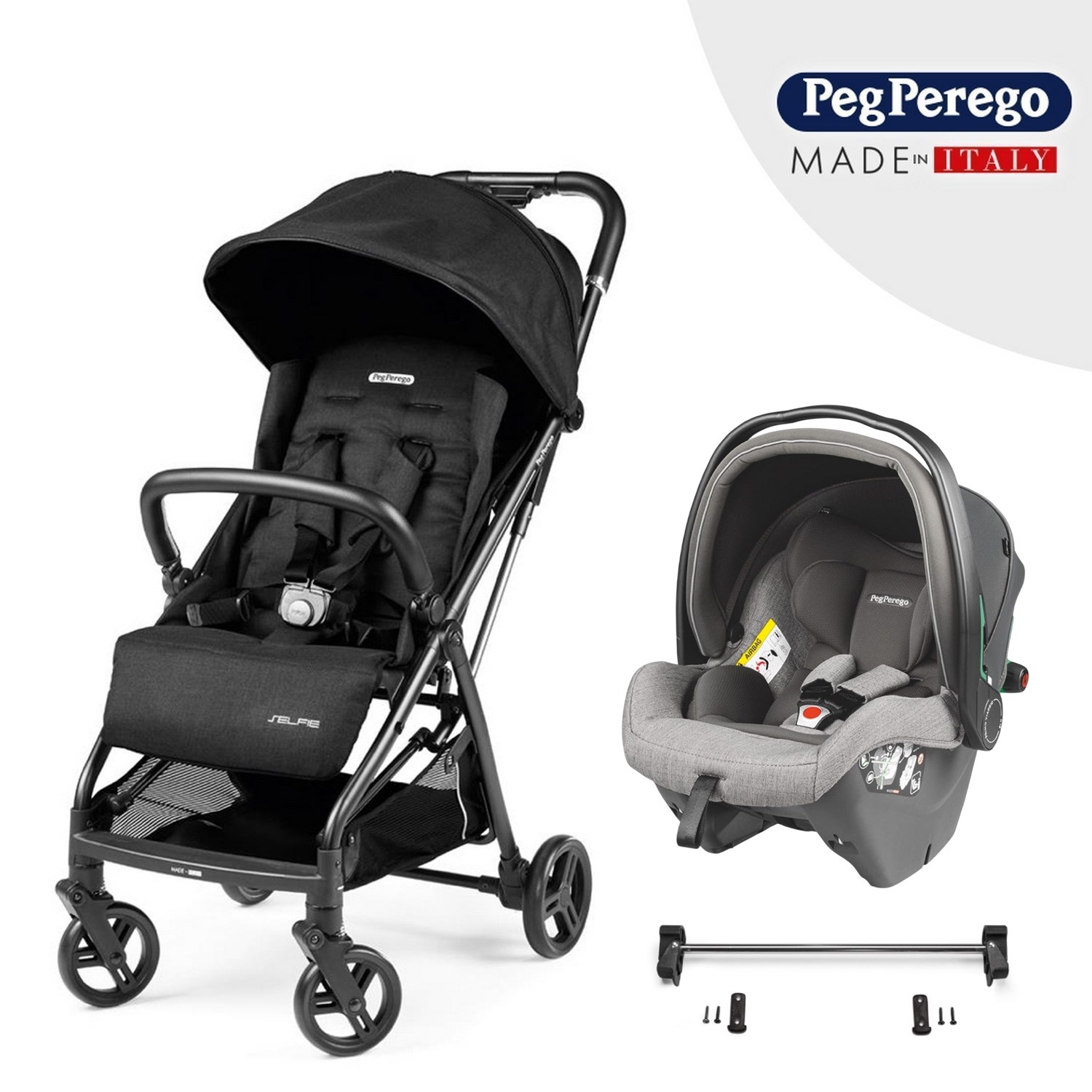 Peg Perego Selfie SLK Travel Sistem Bebek Arabası Onyx-City Grey