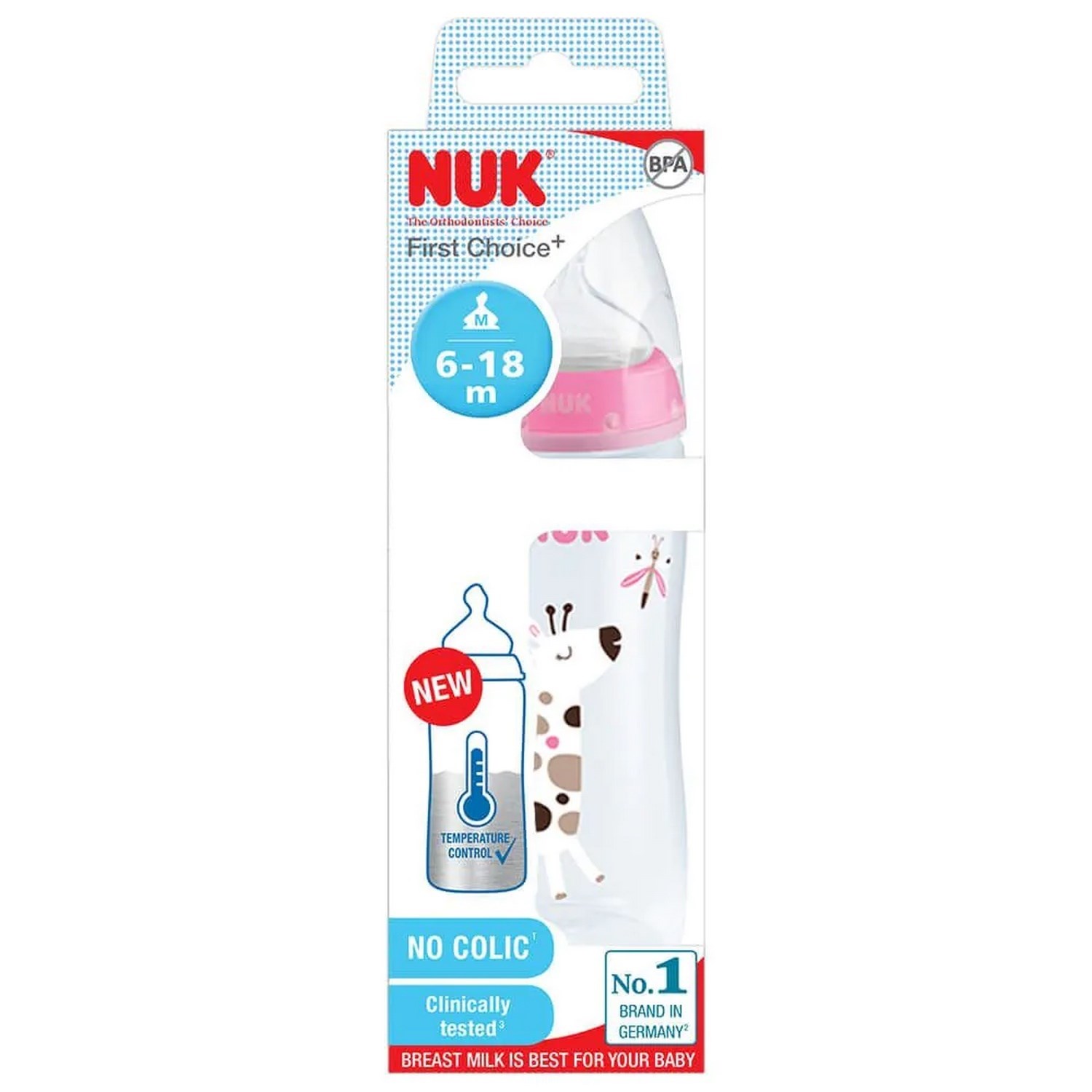 Nuk First Choice Plus PP Dereceli Biberon 300 Ml Pembe