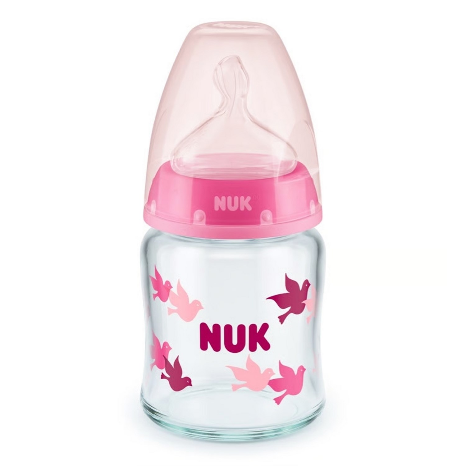 Nuk FC Plus Isı Göstergeli Cam Biberon 120 Ml Pembe