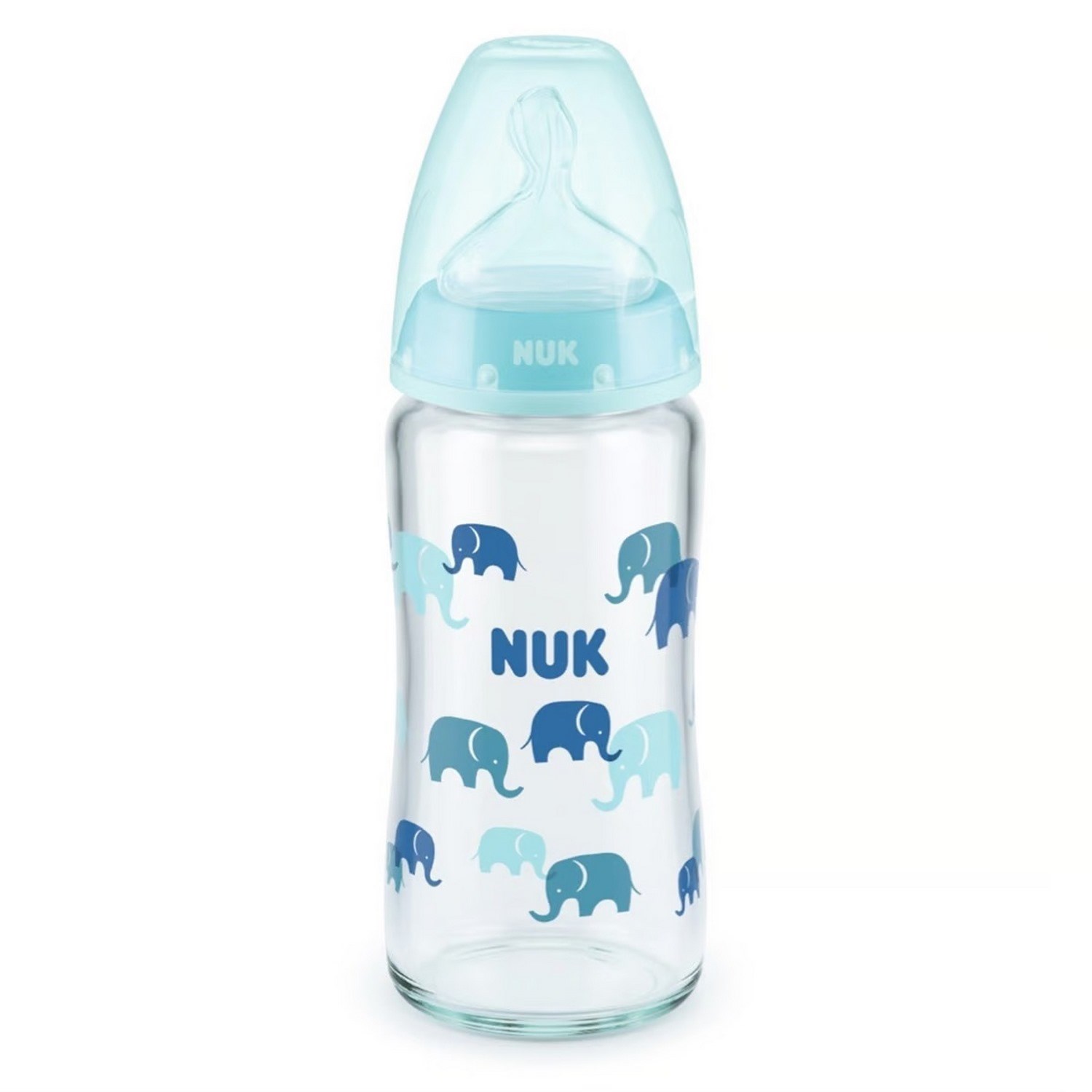 Nuk First Choice Plus Isı Göstergeli Cam Biberon 240 Ml Turkuaz