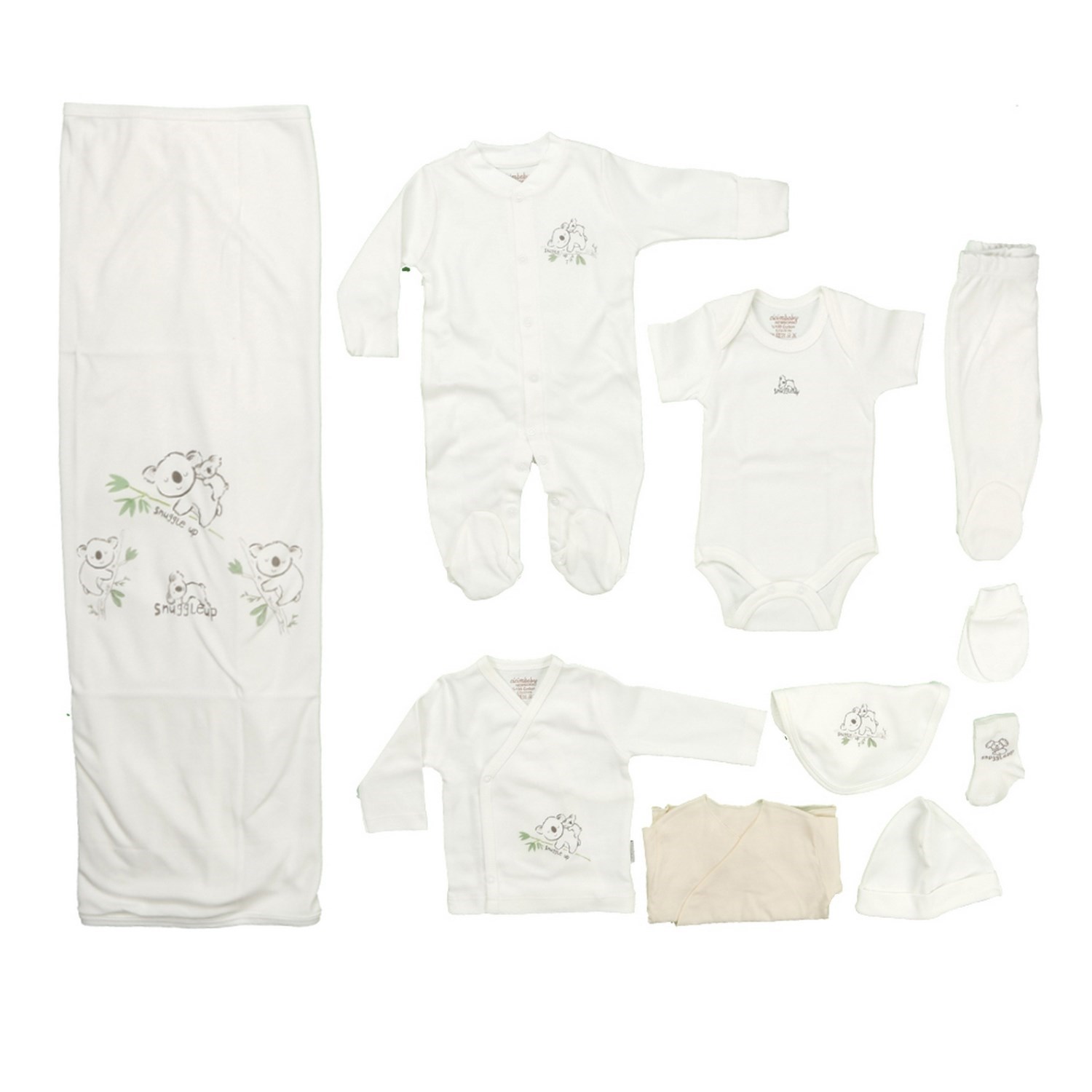 Ciccim Baby Basic Koala 10'lu Bebek Hastane Çıkış Seti 4160 Ekru