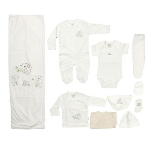 Ciccim Baby Basic Koala 10'lu Bebek Hastane Çıkış Seti 4160 Ekru