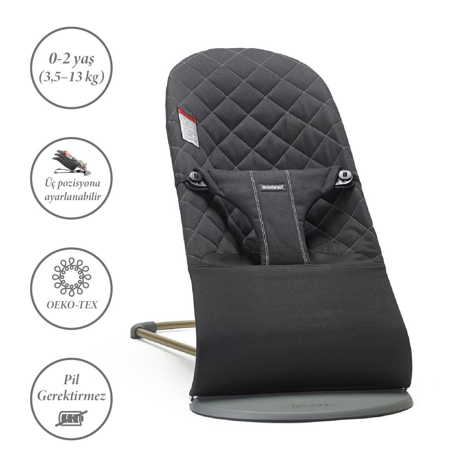 Babybjörn Bliss Ana Kucağı Cotton Oyuncaklı Black