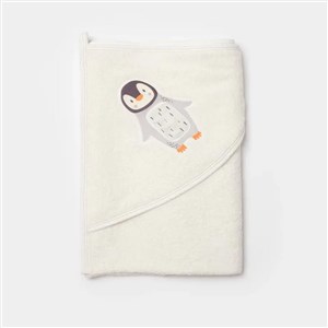 Bibaby Penguen Bebek Havlusu 75x75 Cm 66459 Ekru