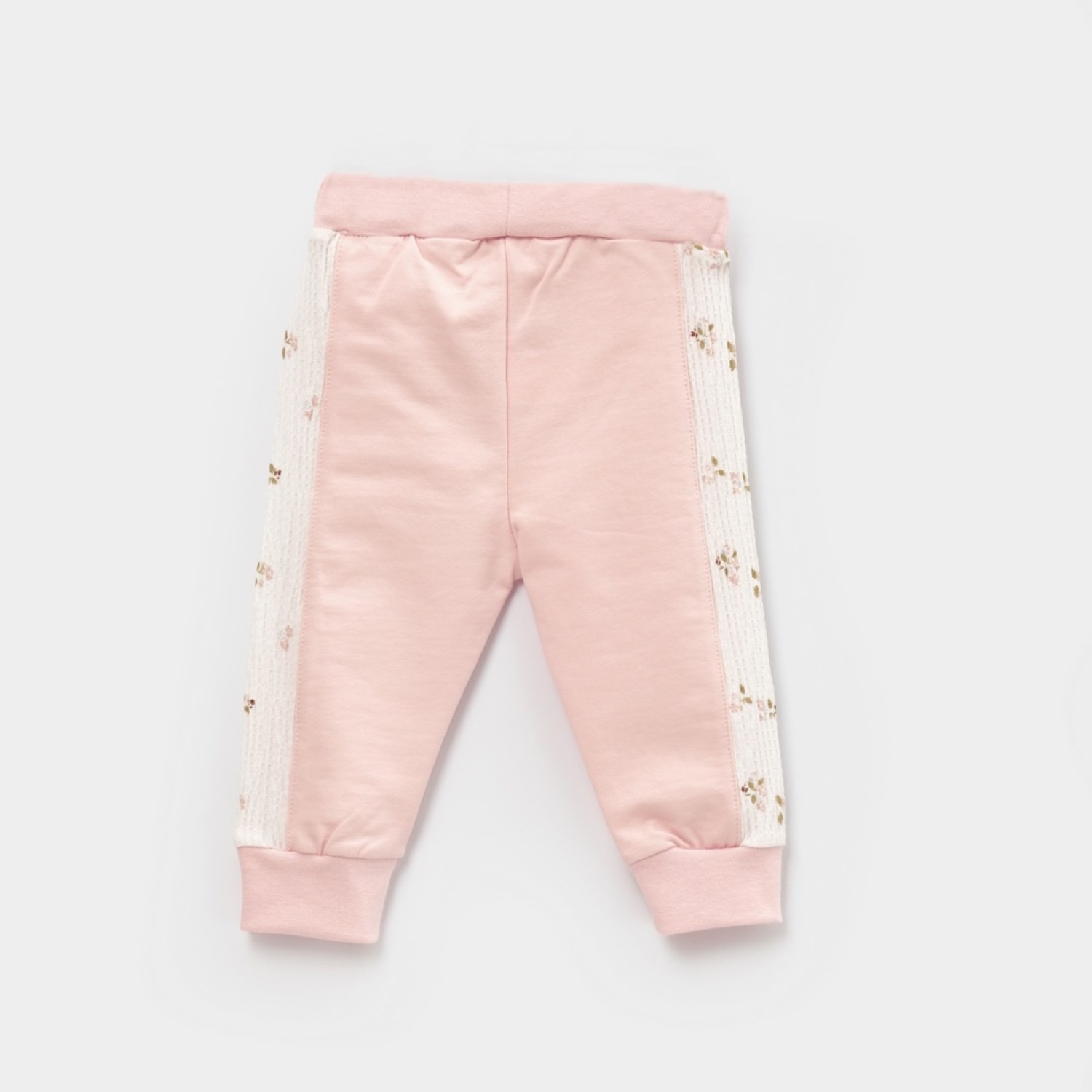 Biorganic The Flowers Patiksiz Bebek Pantolonu 57873 Ekru-Pembe