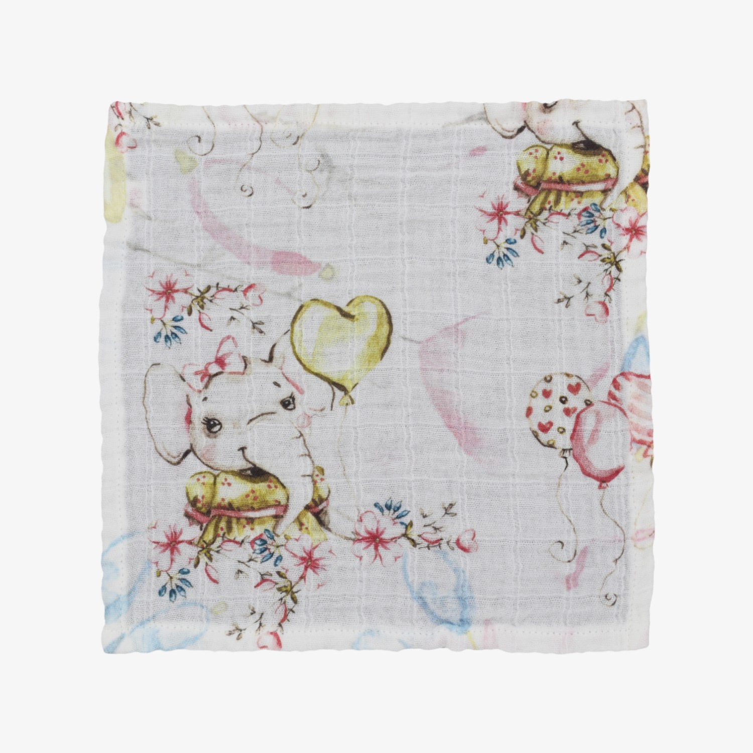 Beberotti 4'lü Müslin Bebek Ağız Bezi 25x25 Cm Ekru-Pembe