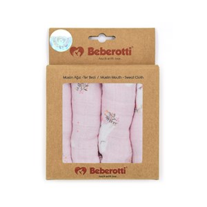 Beberotti 4'lü Müslin Bebek Ağız Bezi 25x25 Cm Pembe