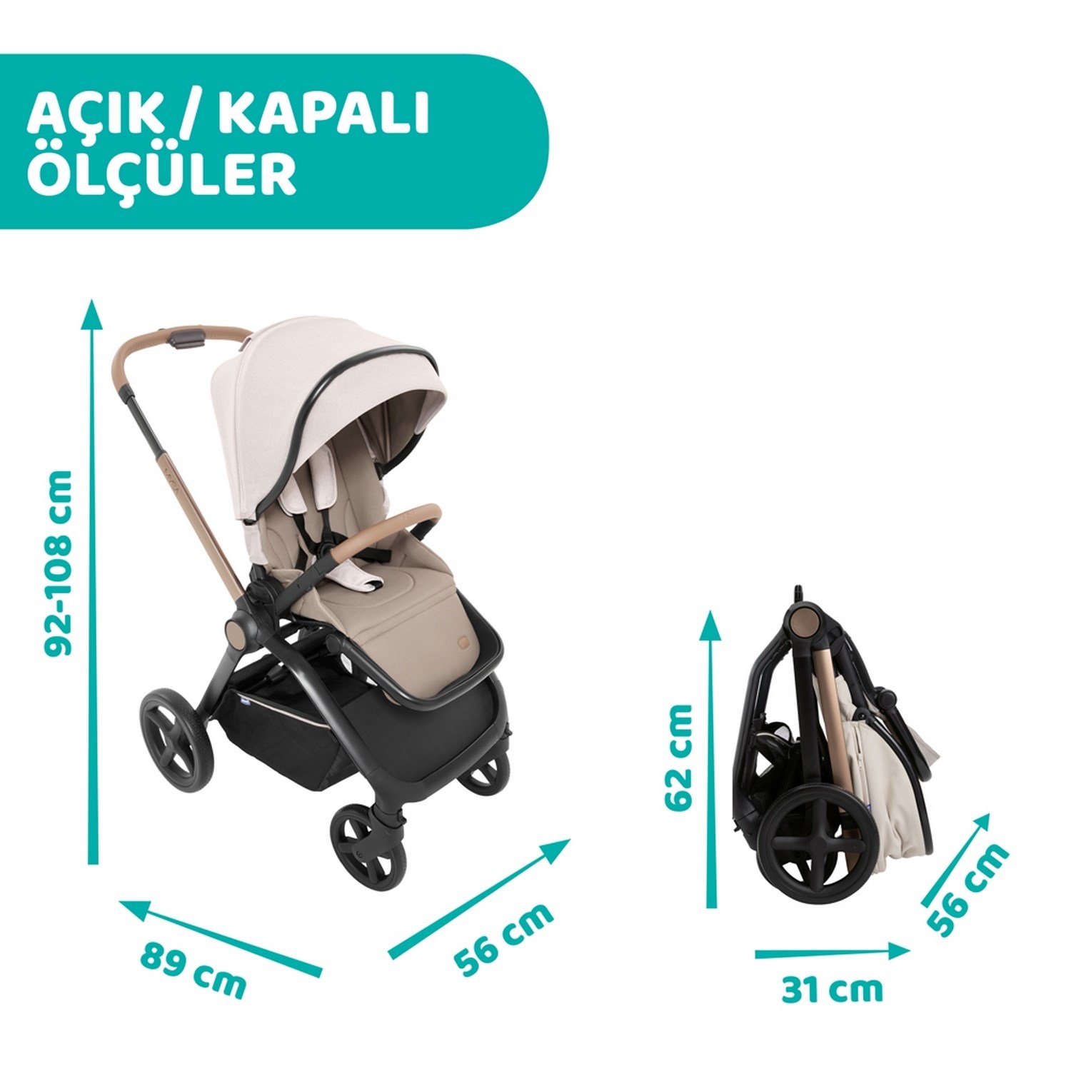 Chicco Duo Mysa Travel Sistem Bebek Arabası  Amber Glow