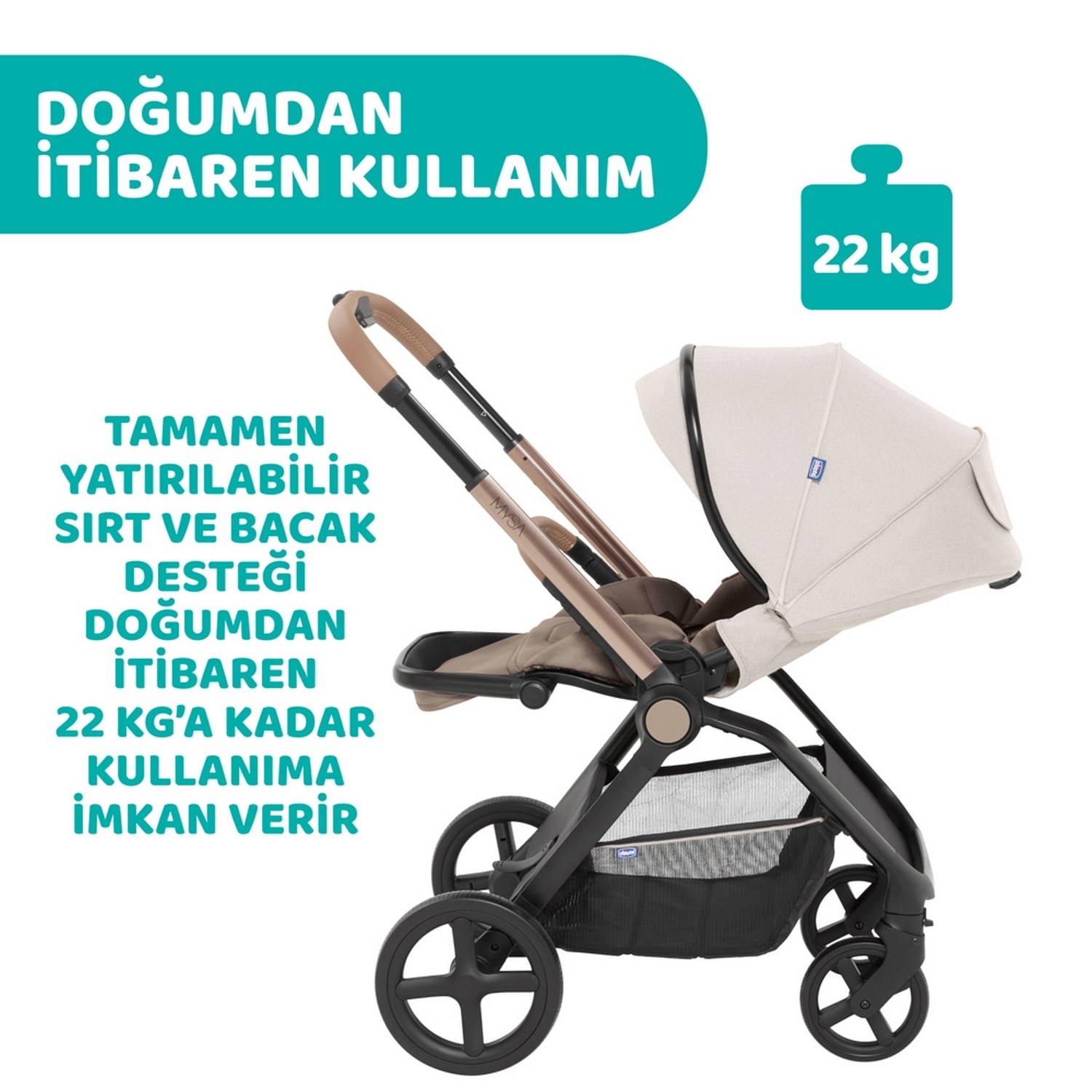 Chicco Duo Mysa Travel Sistem Bebek Arabası  Amber Glow