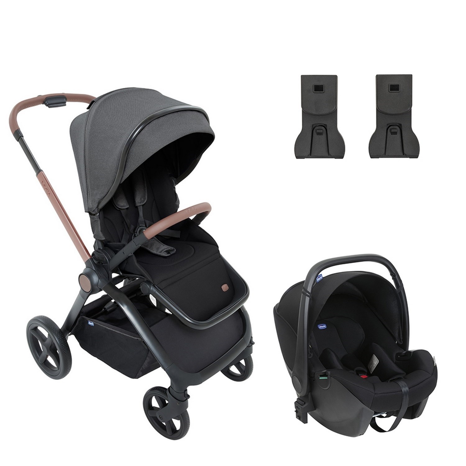 Chicco Duo Mysa Travel Sistem Bebek Arabası  Black Satin