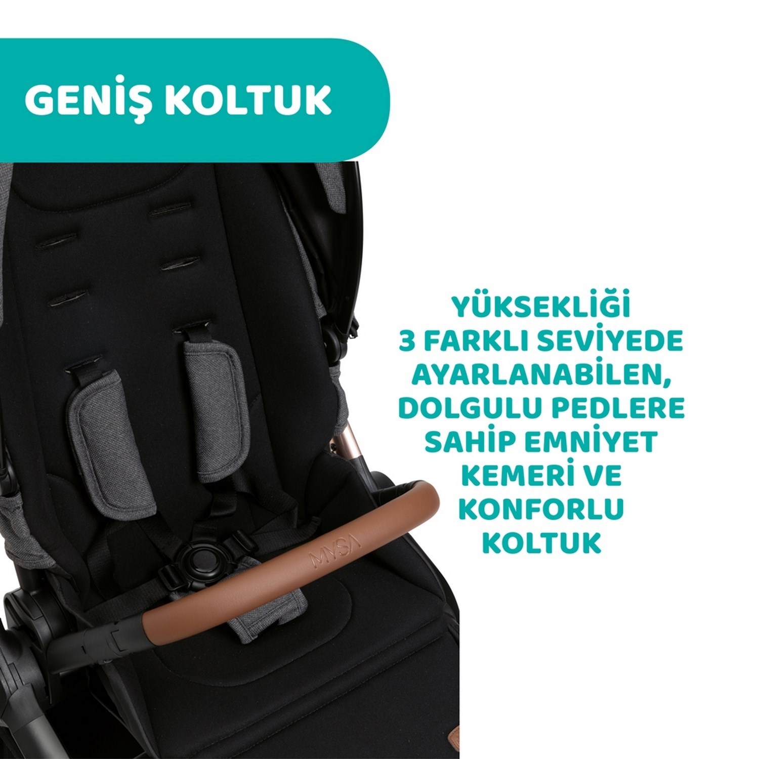 Chicco Duo Mysa Travel Sistem Bebek Arabası  Black Satin