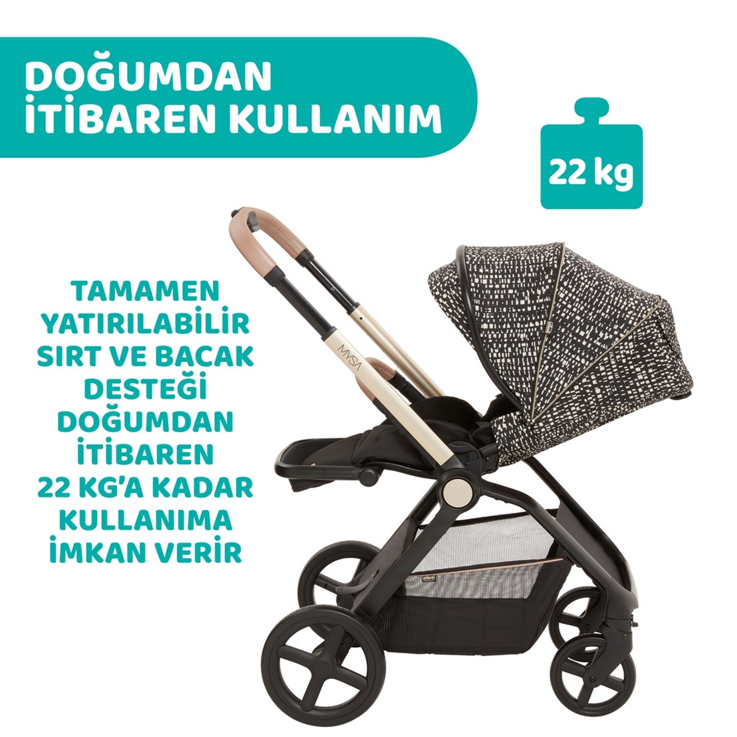 Chicco Duo Mysa Travel Sistem Bebek Arabası  Glam Dev Re Lux