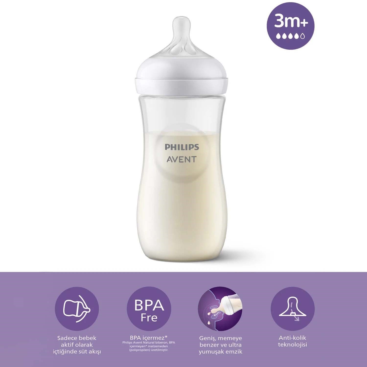 Philips Avent Natural Response PP Biberon 330ml 3+ Ay 