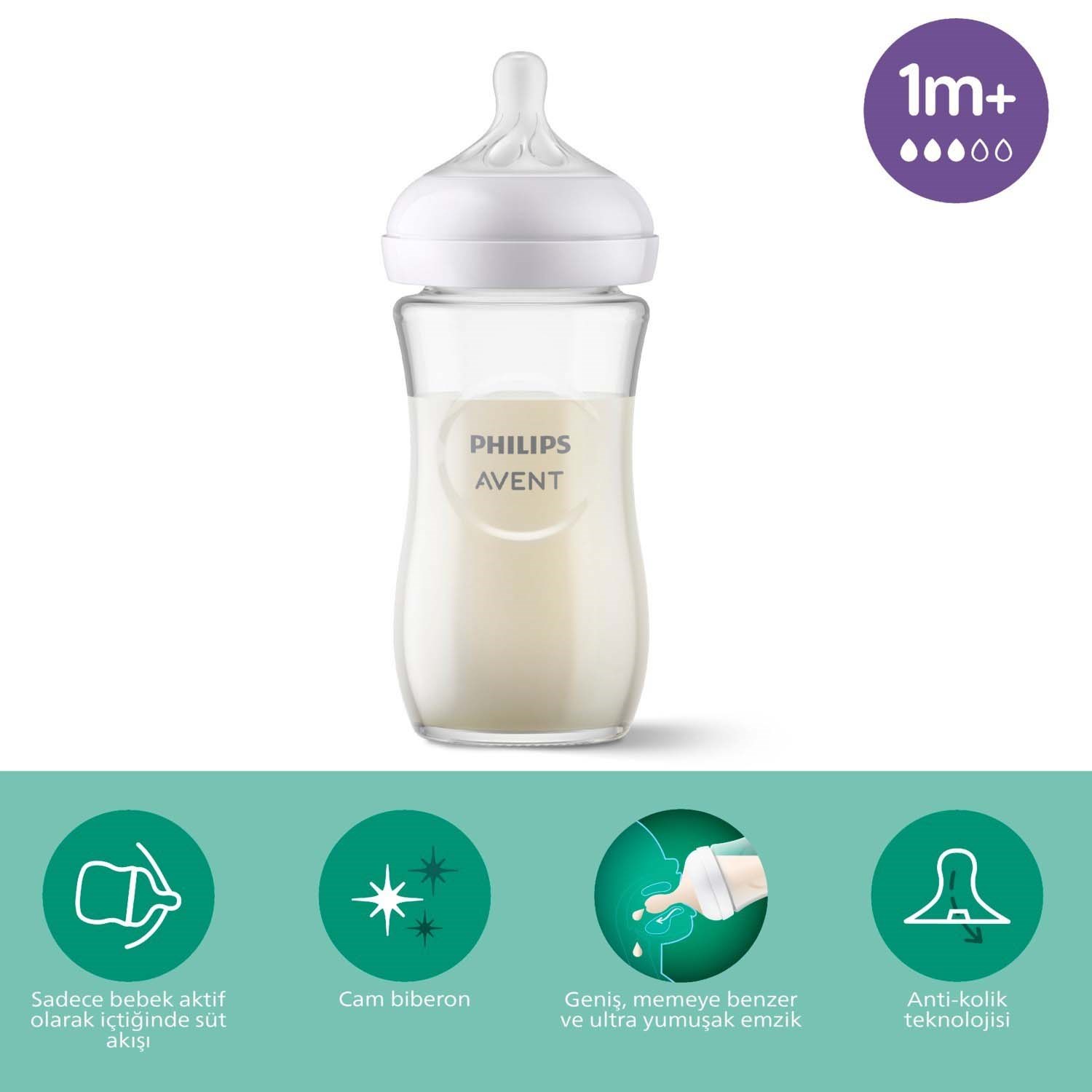 Philips Avent Natural Response Cam Biberon 240ml 0+ Ay 