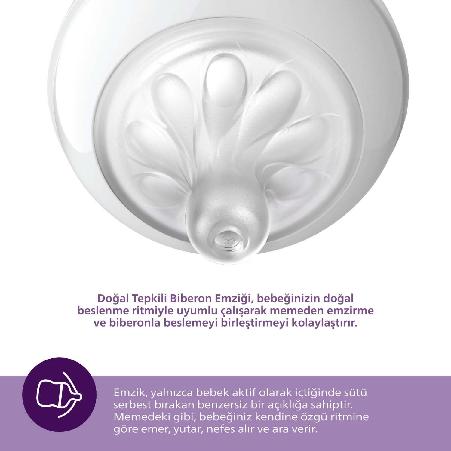 Philips Avent Natural Response 2'li Biberon Emziği 3 Numara 1+ Ay 