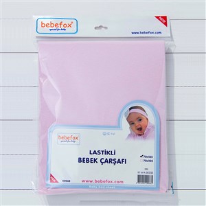 Bebefox Lastikli Bebek Yatak Çarşafı 70x135 Cm 068 Pembe