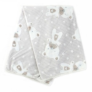Bebitof Süs Dikişli Ayıcık Bebek Battaniyesi 95083 Gri