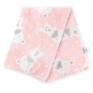 Bebitof Süs Dikişli Ayıcık Bebek Battaniyesi 95083 Pembe