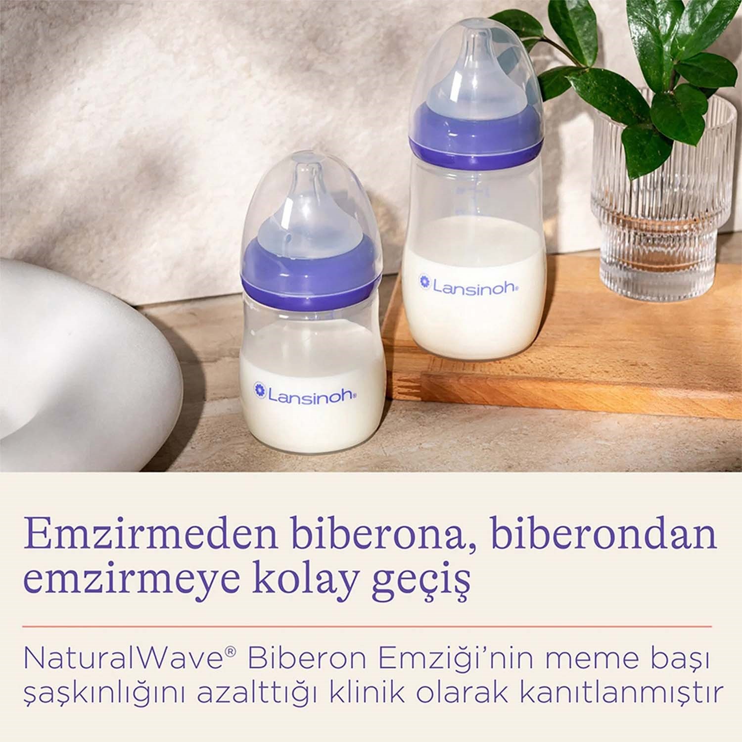 Lansinoh Natural Wave Silikon Uçlu Biberon 160 Ml 75580 