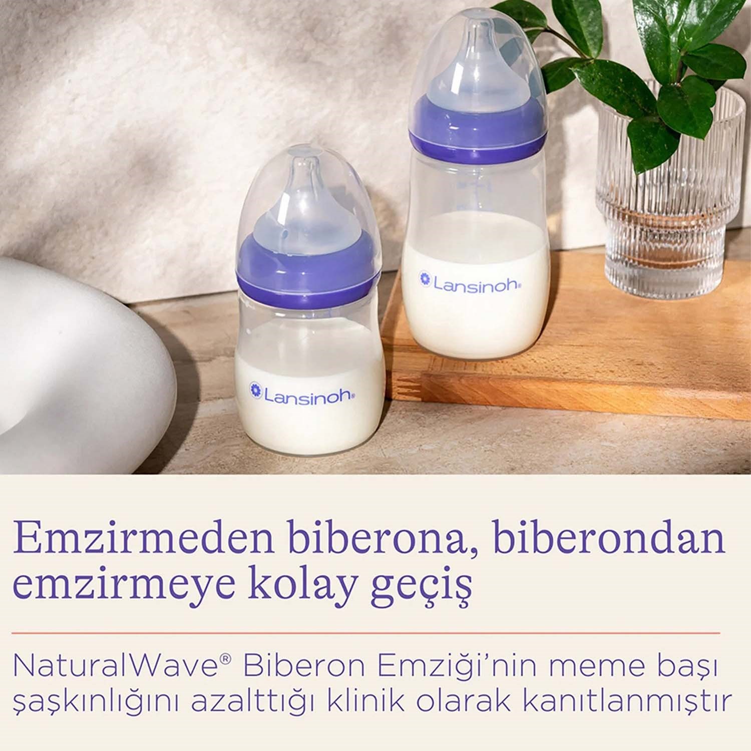 Lansinoh Natural Wave Silikon Uçlu Biberon 240 Ml 75590 