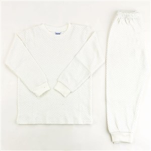 Sebi Bebe Nokta Puanlı Pijama Takımı 4049 Beyaz-Kahve