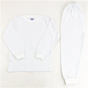 Sebi Bebe Nokta Puanlı Pijama Takımı 4049 Beyaz-Mavi