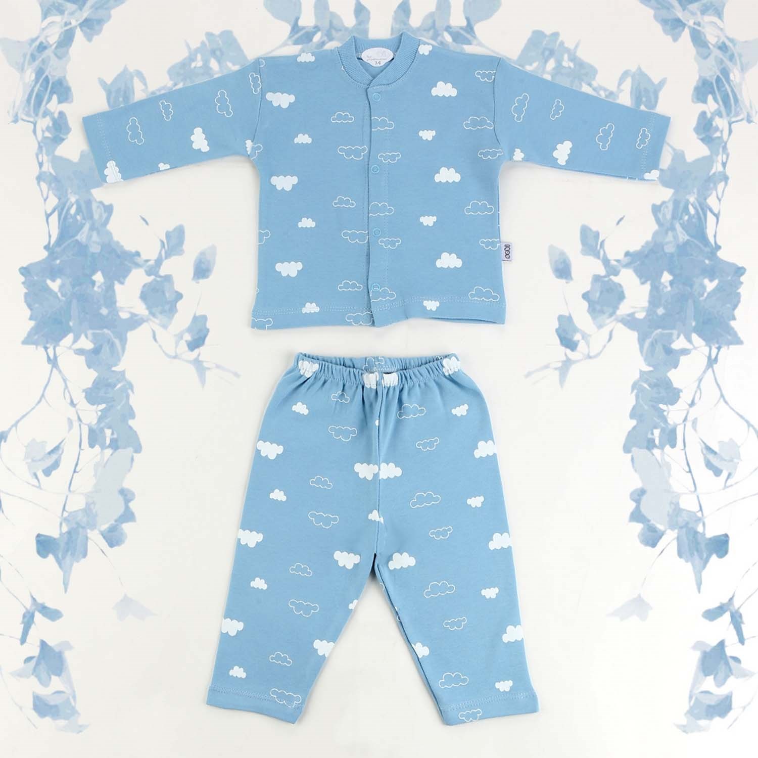 Sebi Bebe Bulut Pijama Takımı 9102 Mavi