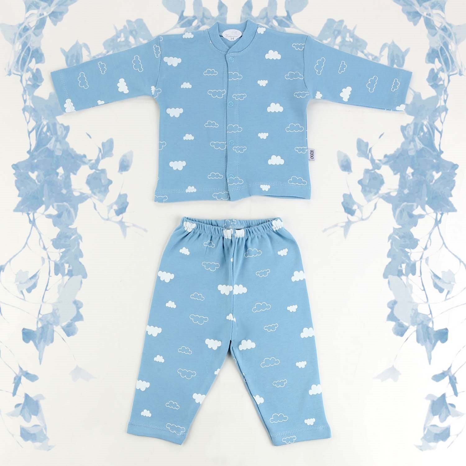 Sebi Bebe Bulut Pijama Takımı 9102 Mavi