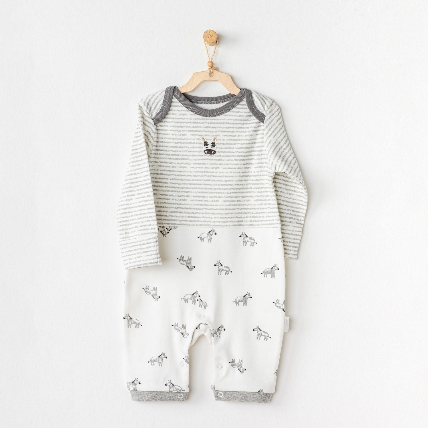 Andywawa Zebra Bebek Tulumu AC24184 Ekru