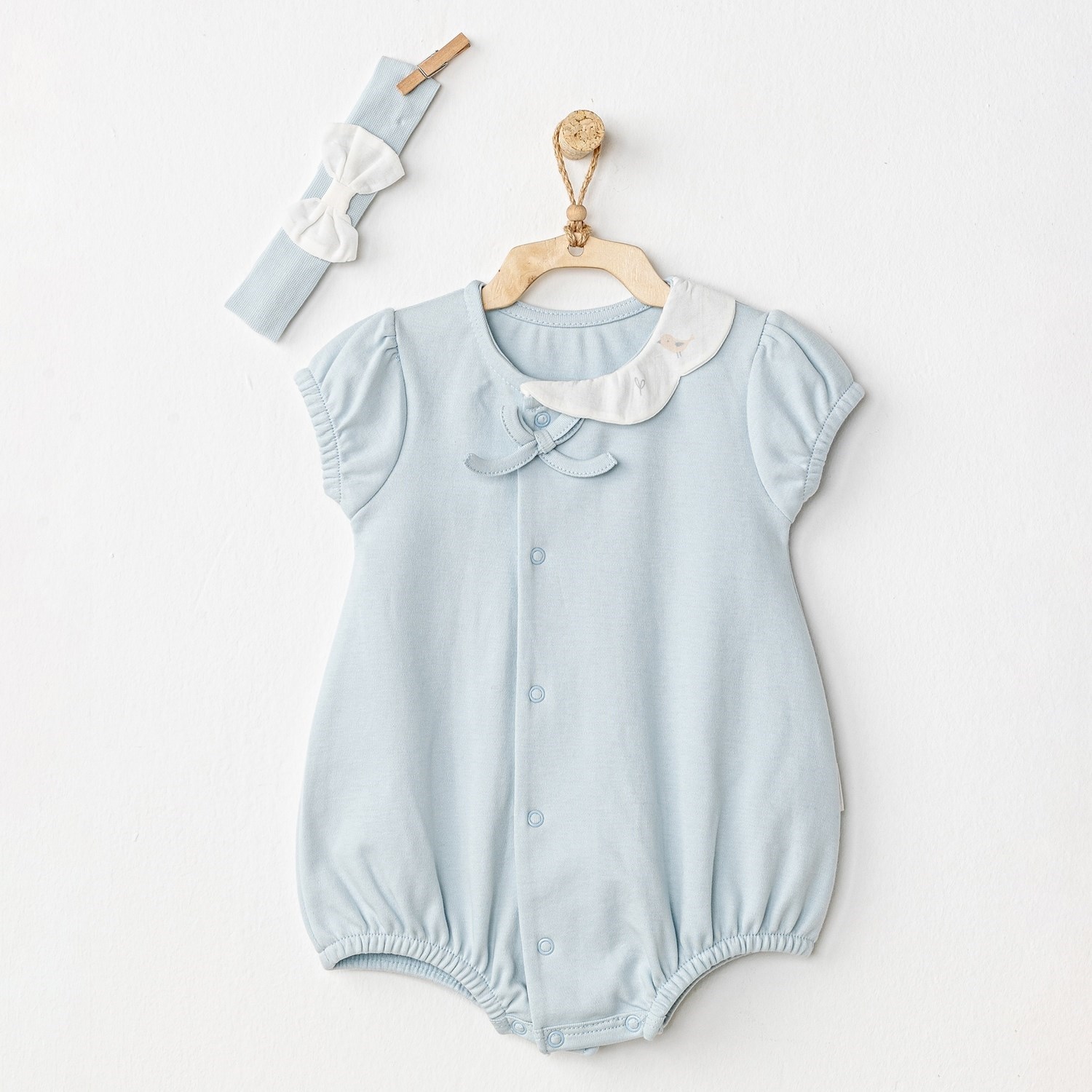 Andywawa Spring Birds Bebek Tulum Takımı AC24532 Mavi