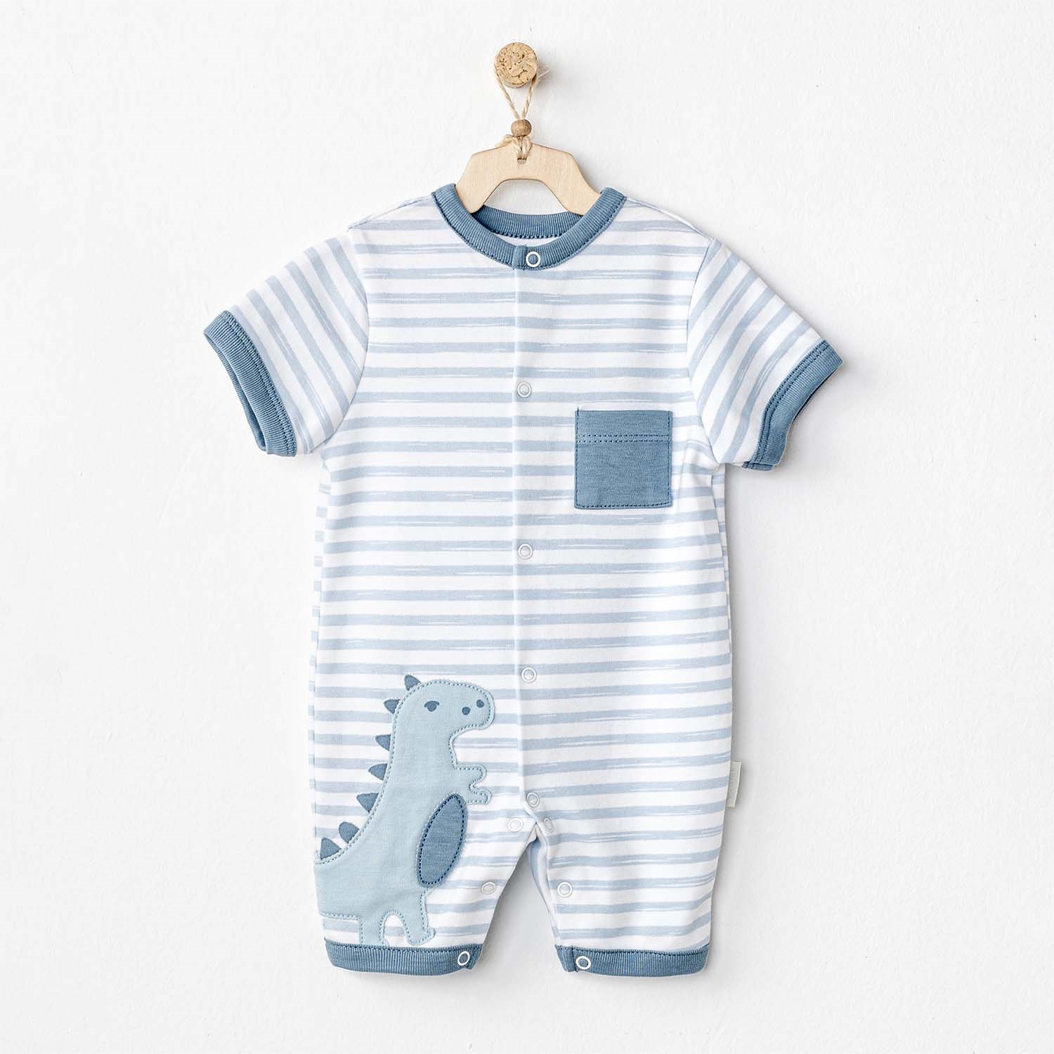 Andywawa Dinosaur Bebek Tulumu AC24566 Mavi