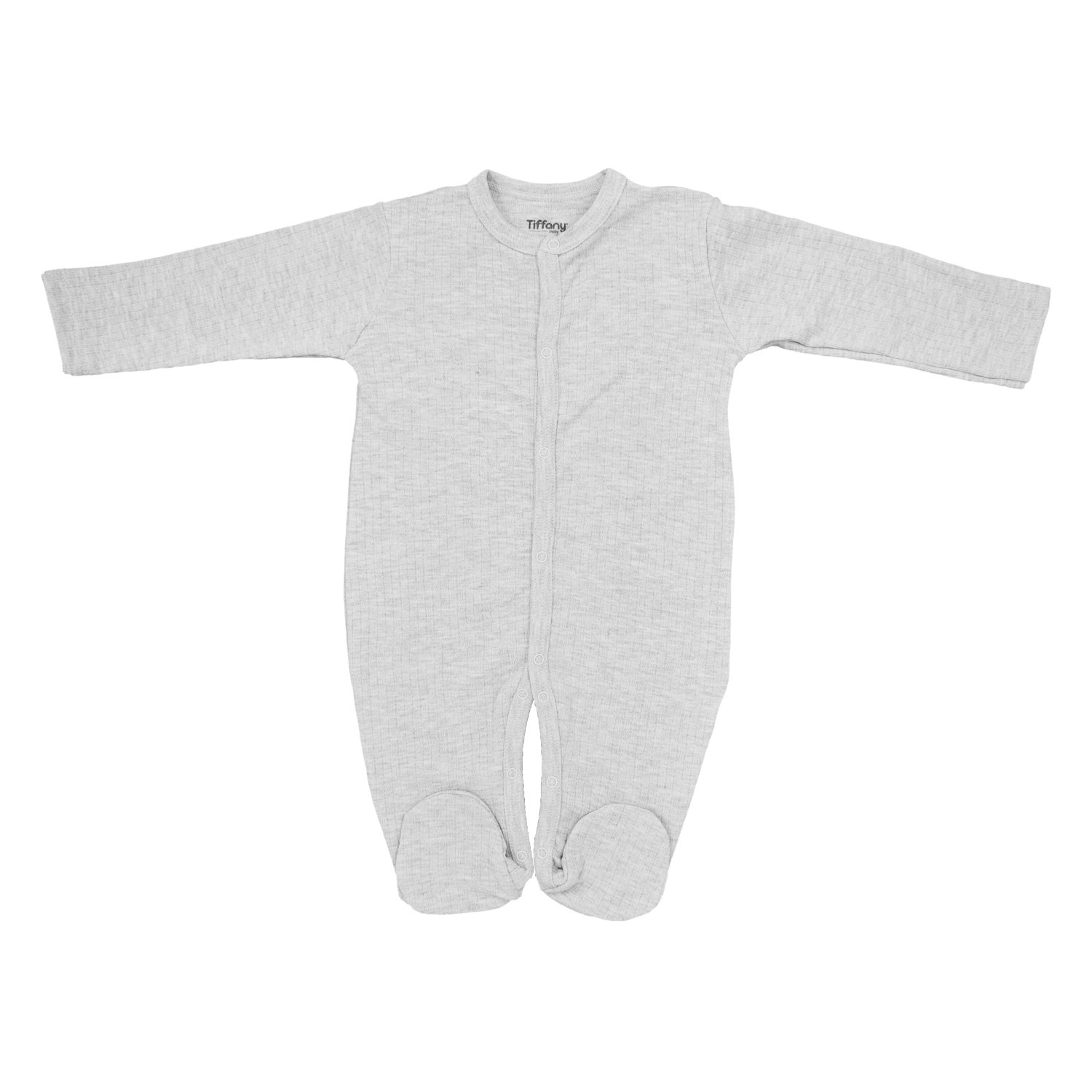 Tiffany Baby Basic Theme Patikli Bebek Tulumu 59033 Gri