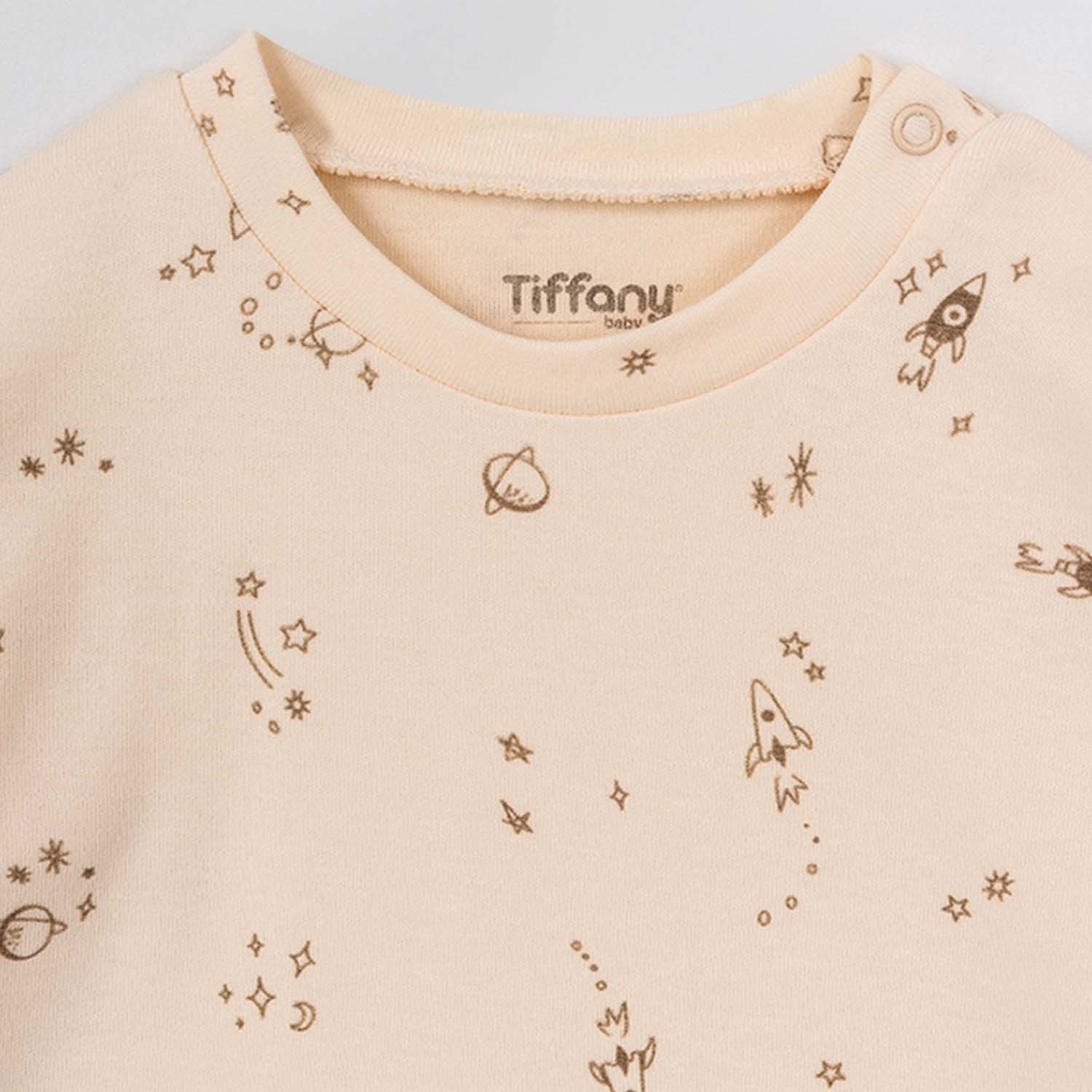Tiffany Baby Galaxy Organic Theme 2'li Bebek Takımı 61012 Ekru