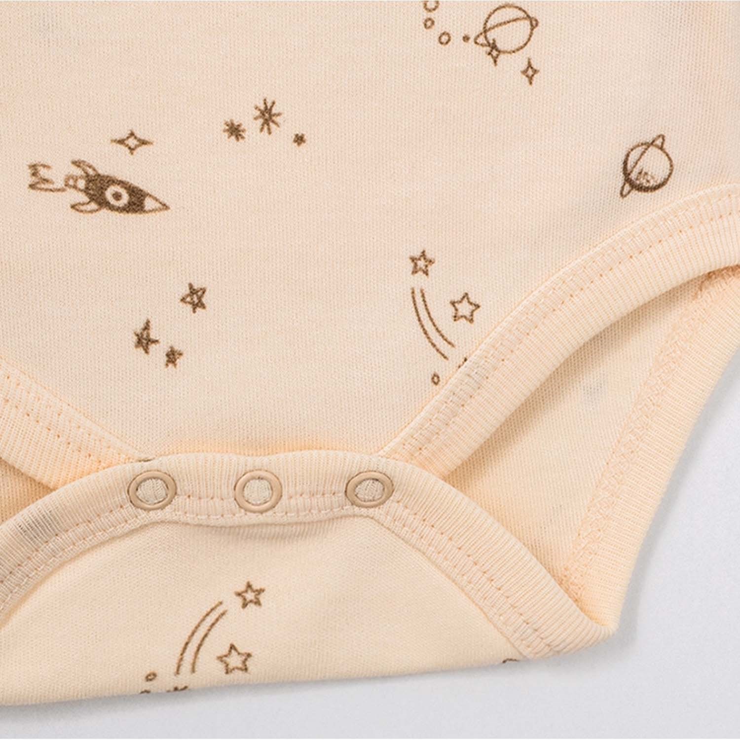 Tiffany Baby Galaxy Organic Theme Kruvaze Bebek Body 61022 Ekru
